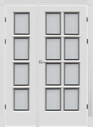 Medinės durys dvivėrės Asimetrija